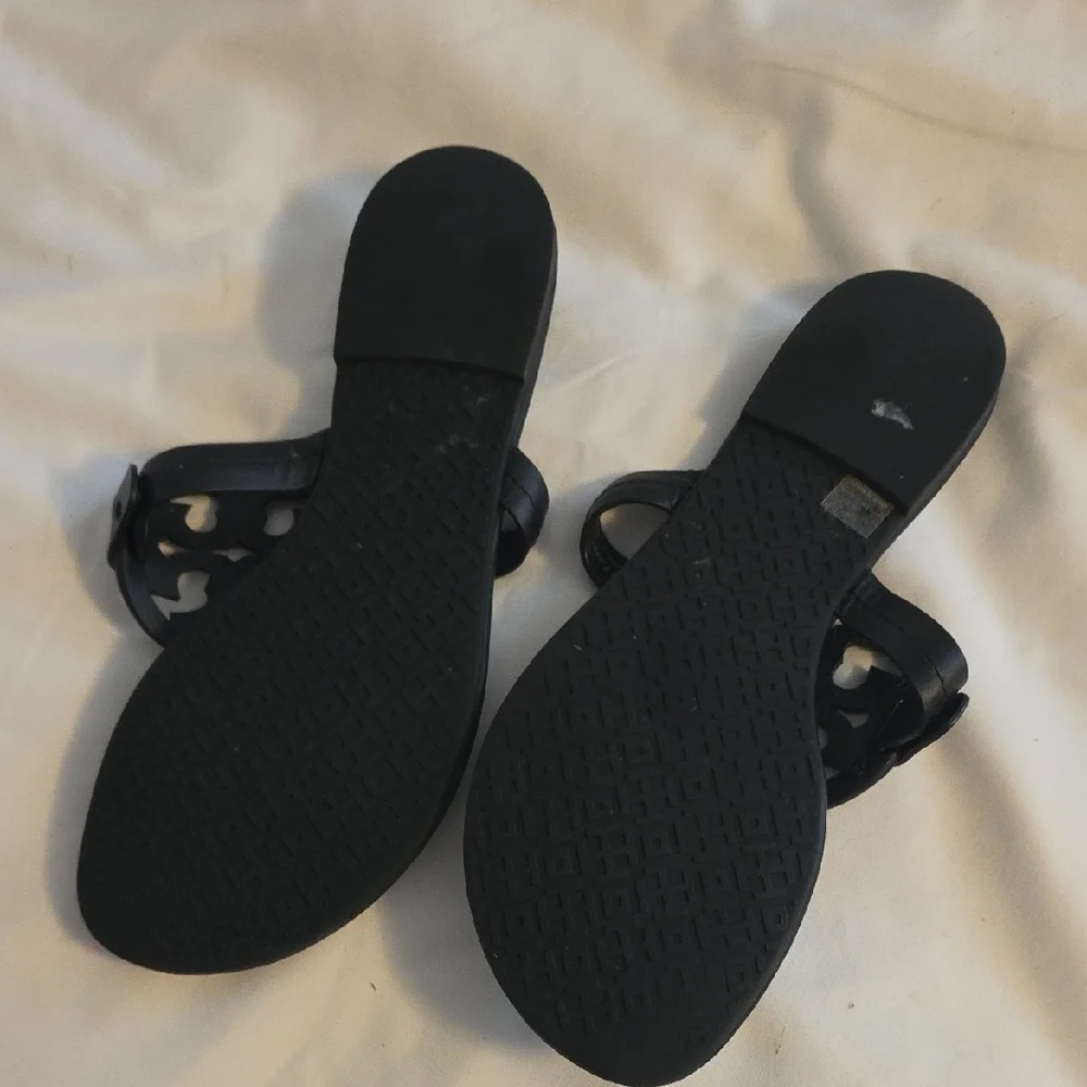Tory Burch Black Studded Miller Thong Sandals